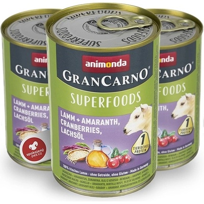 Animonda Gran Carno Superfoods Adult jahňacie amarant brusnice los.olej 400 g