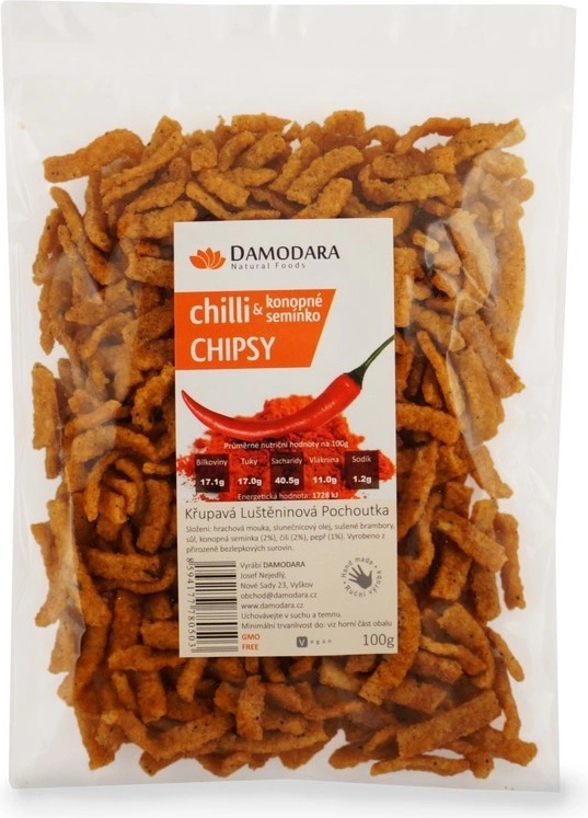 Damodara Chilli chipsy 100g