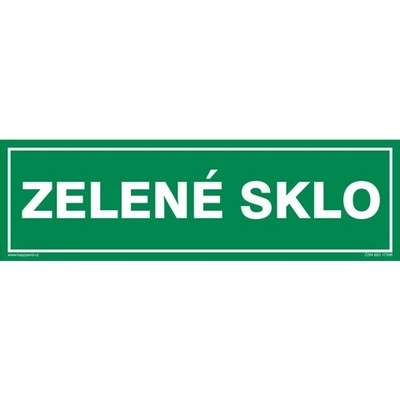 Značka ZELENÉ SKLO, samolepicí fólie, 290 × 85 mm BZ FW632