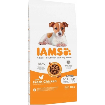 Iams Advanced Nutrition Puppy & Junior Small & Medium Chicken 12 kg