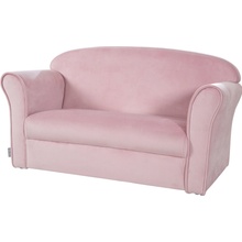 Roba Svetloružová zamatová detská pohovka 78 cm Lil Sofa