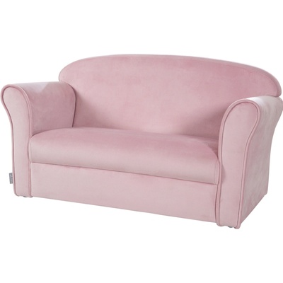 Roba Svetloružová zamatová detská pohovka 78 cm Lil Sofa