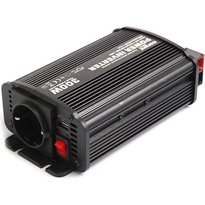 Carspa CAR300-24, 24V/230V, 300W, USB, modifikovaná sinus