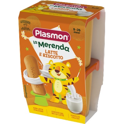 Plasmon Млечен десерт с бишкоти 8+м 2х120г