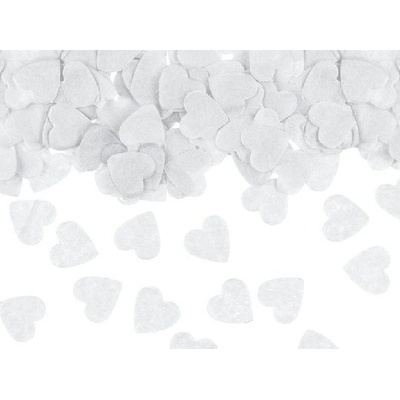 PartyDeco Konfety srdíčka bílá 1,6 x 1,6 cm 15g – Zboží Dáma