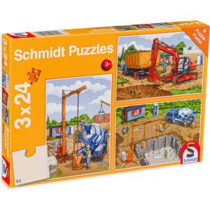 Schmidt Spiele Пъзел Schmidt 3 в 1 - На работната площадка (56200) - baby