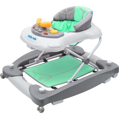 Baby Mix s hojdačkou a siikónovými kolieskami mint
