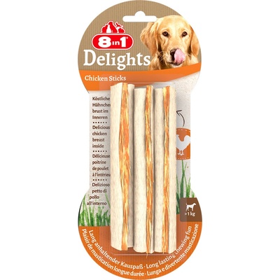 8in1 Delights žvýkací tyčinky kuřecí 6 x 75 g 18 kusů