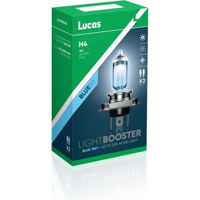 Lucas Blue 50 12V H4 60-55W P43t modrá 2 ks
