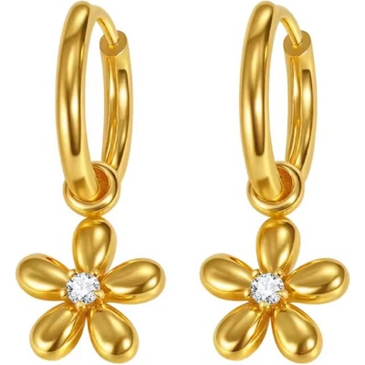 Victoria Filippi Stainless Steel Náušnice s květinovým motivem Fleur - chirurgická ocel E-ED-853G/27 Zlatá