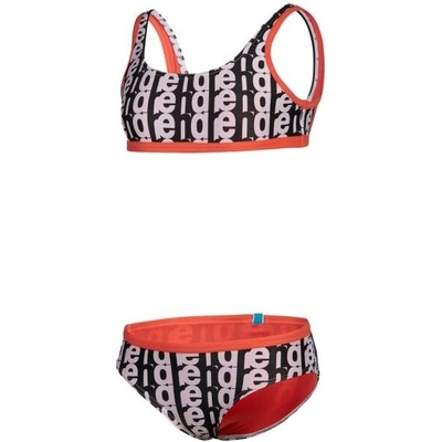 Arena dívčí dvoudílné plavky Monogram bikini Bralette černo - oranžové – Hledejceny.cz