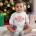 Бяло бебешко боди Merry Christmas