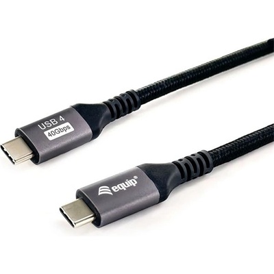 Equip Cable - 128383 (USB-C 4 Gen1 към USB-C, мъжки/женски, черен, 2 м) (128383)