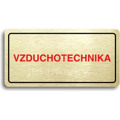 ACCEPT Piktogram VZDUCHOTECHNIKA - zlatá tabulka - barevný tisk