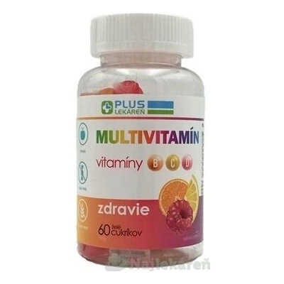 Plus Lekáreň Multivitamín želé bonbóny ovocná příchuť 60 ks