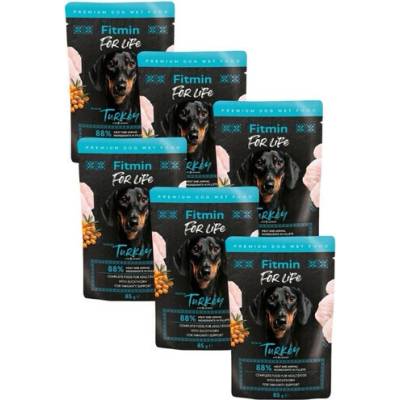 Fitmin For Life Dog Adult morčacie mäso s omáčkou z rakytníka 6 x 85 g