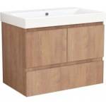 InterCeramic Pvc Шкаф за баня bettino-75 с керамична мивка 5953w-76cm - модел 9047-75 (9047-75+УМИВ. 5953w-76cm)