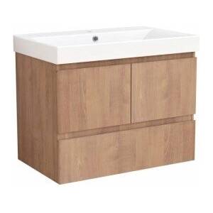 InterCeramic Pvc Шкаф за баня bettino-75 с керамична мивка 5953w-76cm - модел 9047-75 (9047-75+УМИВ. 5953w-76cm)