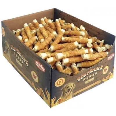 NOBBY Лакомство StarSnack BBQ Wrapped Chicken - 72% пиле и 23.5% натурална телешка кожа, Ø 15 мм / 13 см - НАСИПНО - NOBBY Германия - 50476