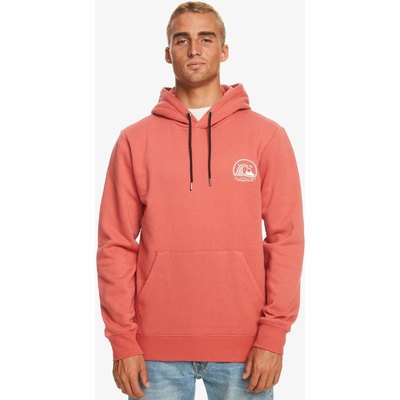 Quiksilver CLEAN CIRCLE MINERAL RED mikiny přes hlavu růžová