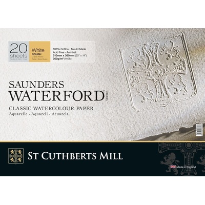 St Cuthberts Mill Saunders Waterford Rough Скицник 20 51 x 36 cm 300 g White (T46630001011M)