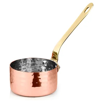 Horecano Мини тиганче за сосове с релеф и медно покритие (6cm x 3cm) - 80 ml(SG-84247(B)) (0184100)