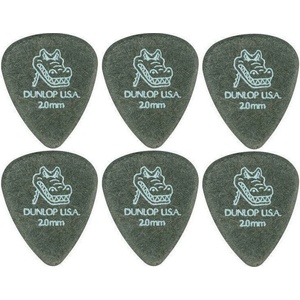Dunlop 417R 2.00 Gator Grip Standard 6 Перце за китара (417R200-6PACK-SET)