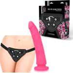  Пенис колан със силиконово дилдо, 23см. - Delta Club Harness Pink (D-227191)