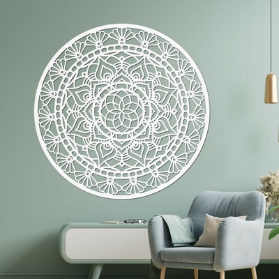 Elegantná drevená mandala kvet života - AFORDI 4666 HDF0507-akcia20