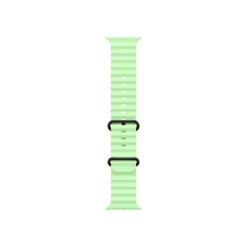 Apple Watch 49mm Band: Neon Green Ocean Band Extension - Black Titanium Finish (mgcm4zm/a)