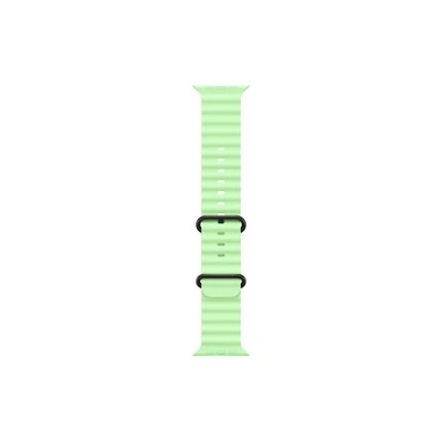 Apple Watch 49mm Band: Neon Green Ocean Band Extension - Black Titanium Finish (mgcm4zm/a)