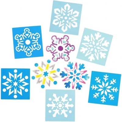Baker Ross Šablony sněhové vločky 8ks AX404 – Zboží Dáma