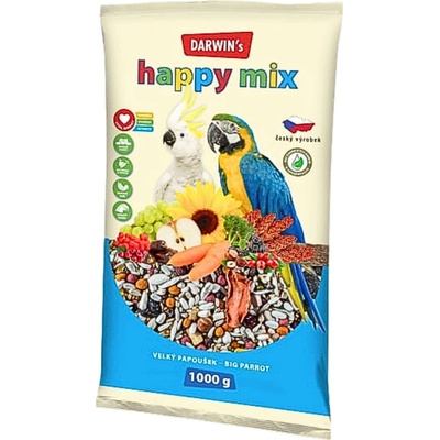 Darwin's Classic Happy Mix Veľký papagáj 1 kg