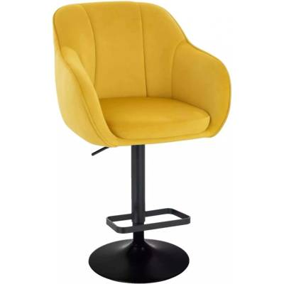 LuxuryForm Design Avola Velur na čiernom tanieri žltá