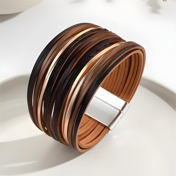 HARAHU Дамски гривна ko-38707 - Кафяво / Черно kp38707 (ko-38707)