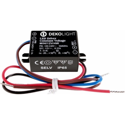 Deko-Light LED-napájení MINI, CV, 12V/4W konstantní napětí 0-330 mA IP65 12V DC 4,00 W 872127