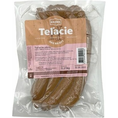 Krava Párky Teľacie cca 200 g