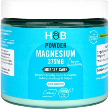 Holland & Barrett Magnesium Powder 375 mg | Magnesium Citrate [200 грама] Неовкусен