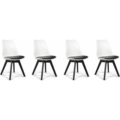 Bestent Dark Basic bílá / černá 4 ks