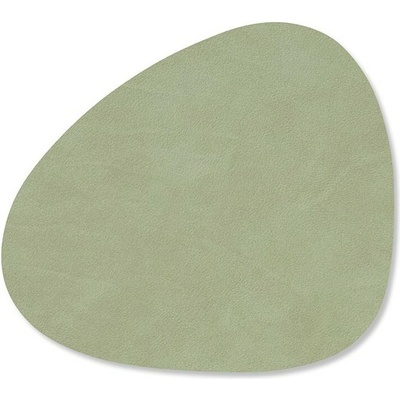 LIND Podtácka Curve NUPO olivovo zelená koža 11 x 13 cm