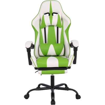 RFG Геймърски стол Max Game, екокожа, бял и зелен (O4010200086)