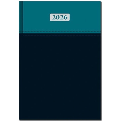 Milano A5 denný 2026 tyrkysovo čierny