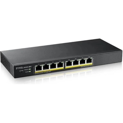 GS1915-8EP, 8-port GbE PoE Smart hybrid mode Switch, standalone or NebulaFlex Cloud, 60 Watt 802.3at, desktop, fanless (GS1915-8EP-EU0101F)
