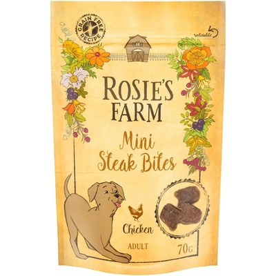 Rosies Farm Snacks "Mini Steak Bites" kuracie - 5 x 70 g