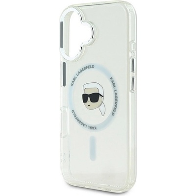 CG Mobile iPhone 16 KARL LAGERFELD IML KARL HEAD METAL FRAME MAGSAFE силиконов протектор за телефон, устойчив на удар, MagSafe, TRANSFER KLHMP16SHLSKIH (KLHMP16SHLSKIH)