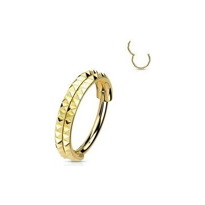 Šperky4U segment kruh s hroty helix cartilage tragus piercing NS0053GD-1210