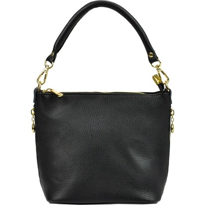 Kožená kabelka Patrizia čierna KZ36764