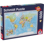 Schmidt Spiele Пъзел Schmidt от 1500 части - Картата на света, на немски (58289)
