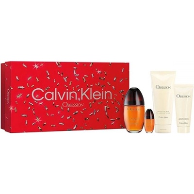 Calvin Klein Комплект за жени Calvin Klein Obsession - Eau de Parfum 100 мл + 15 мл + Лосион за тяло 200 мл + Душ гел 100 мл