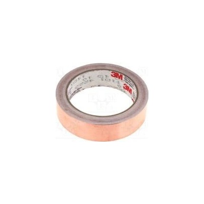 Páska elektricky vodivá W 25mm L 16,5m Thk 0,066mm měď UL510